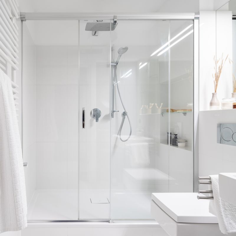 Modern Walk-In Shower with Glass Enclosure